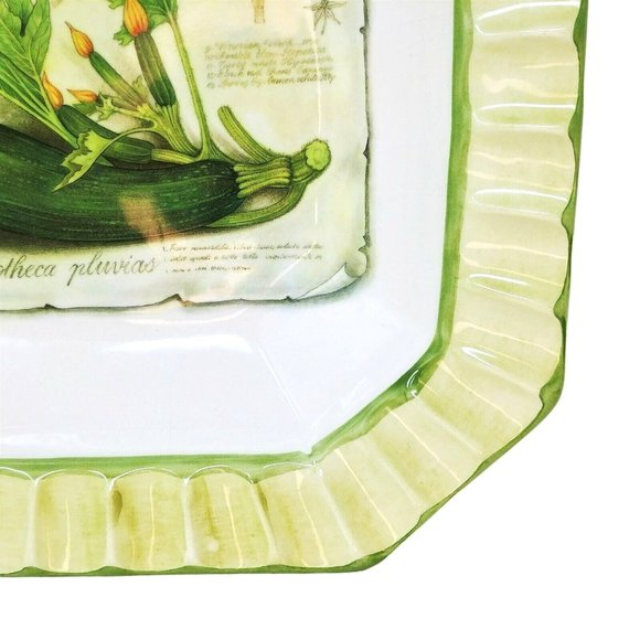 Platter Serving Bowl Sorrento by Zrike EggPlant Motif Hand Painted Italy 14" - Picture 5 of 9
